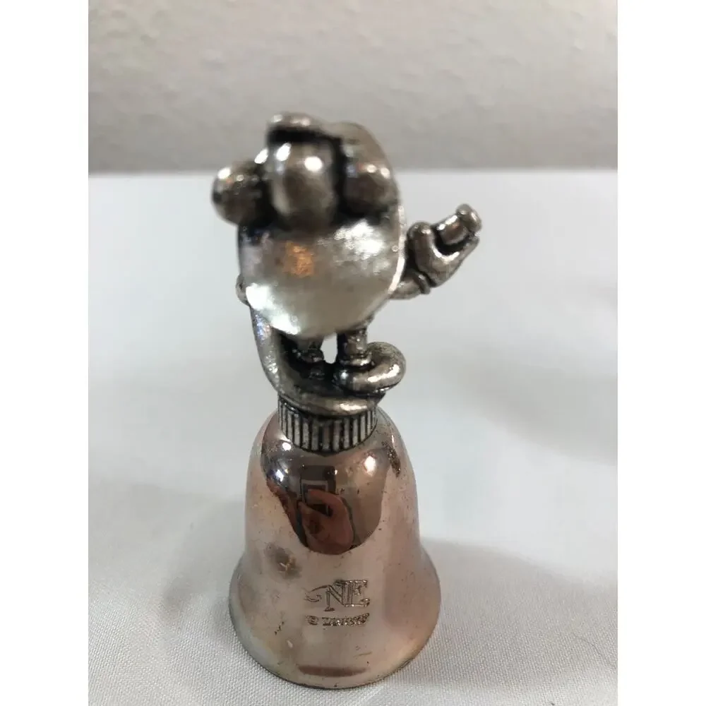 New‎ England Collector's Disney Mickey Silver Plated Bells Lot of 3 VTG 1980's